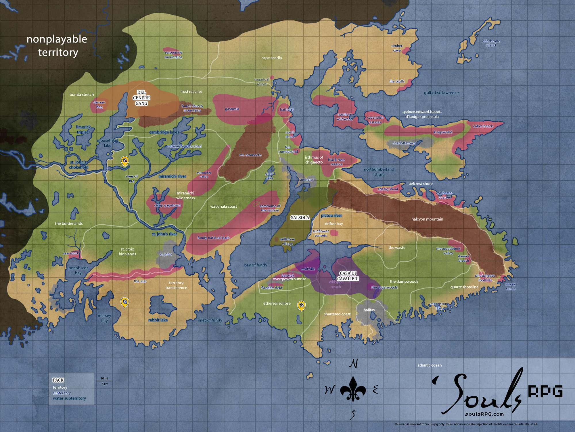 'Souls RPG Game Map